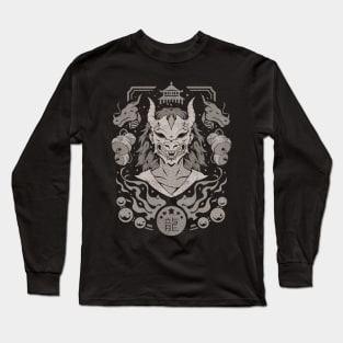 Dragon Mask - Cool Aesthetic Dragon Boy Japanese Gift Long Sleeve T-Shirt